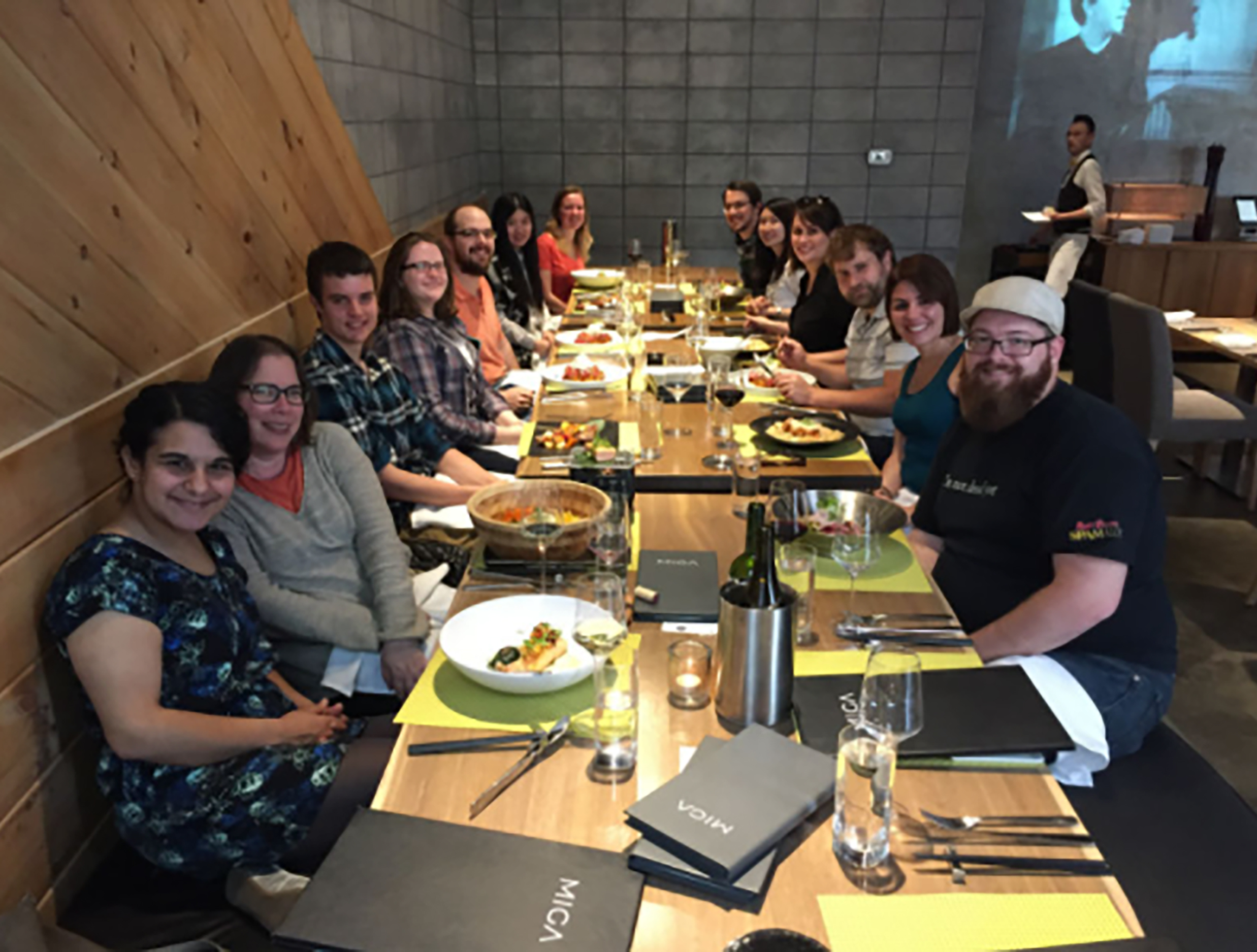 Murphy group farewell dinner at Miga (2016).