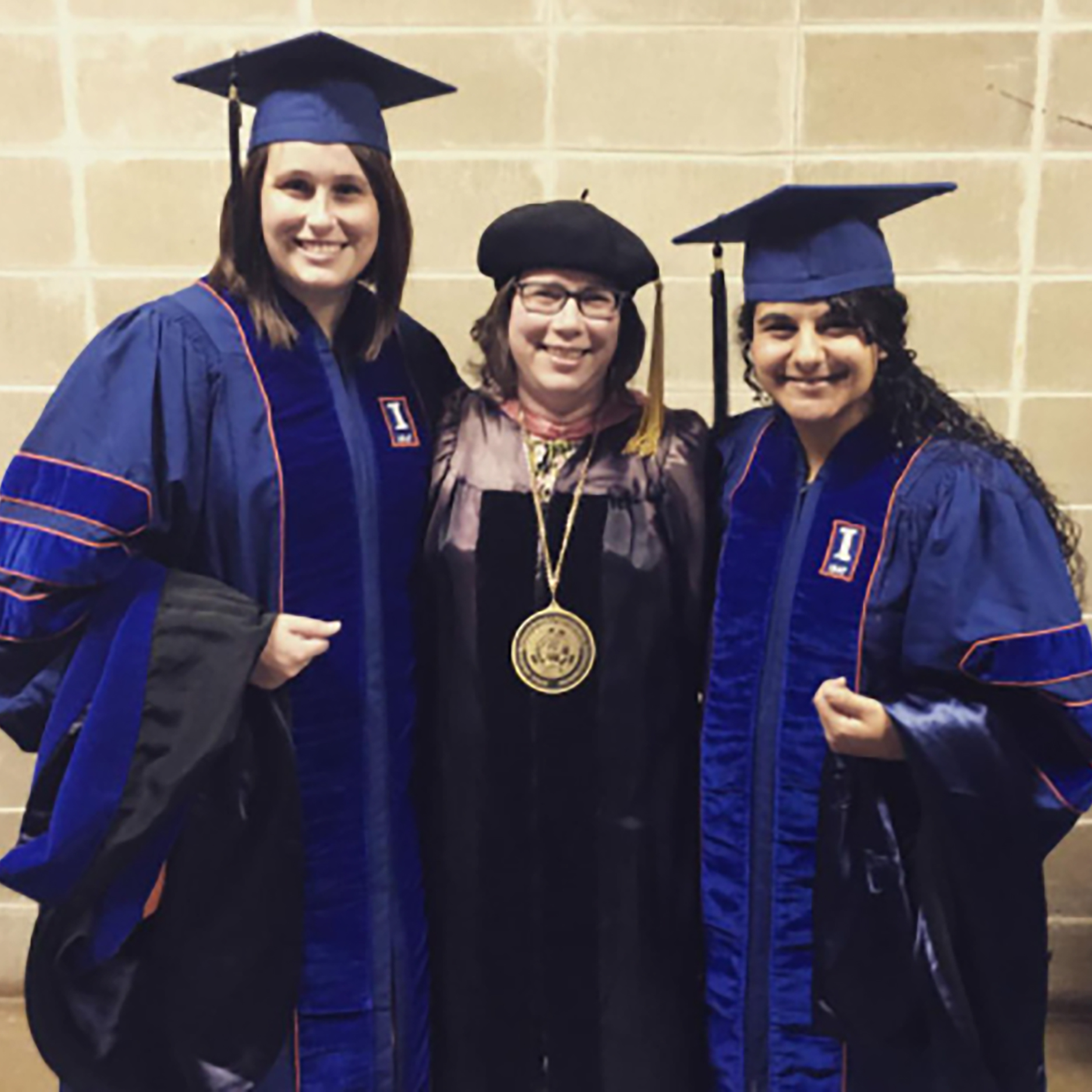 Elissa, Cathy and Nardine at the graduation ceremony (2016).